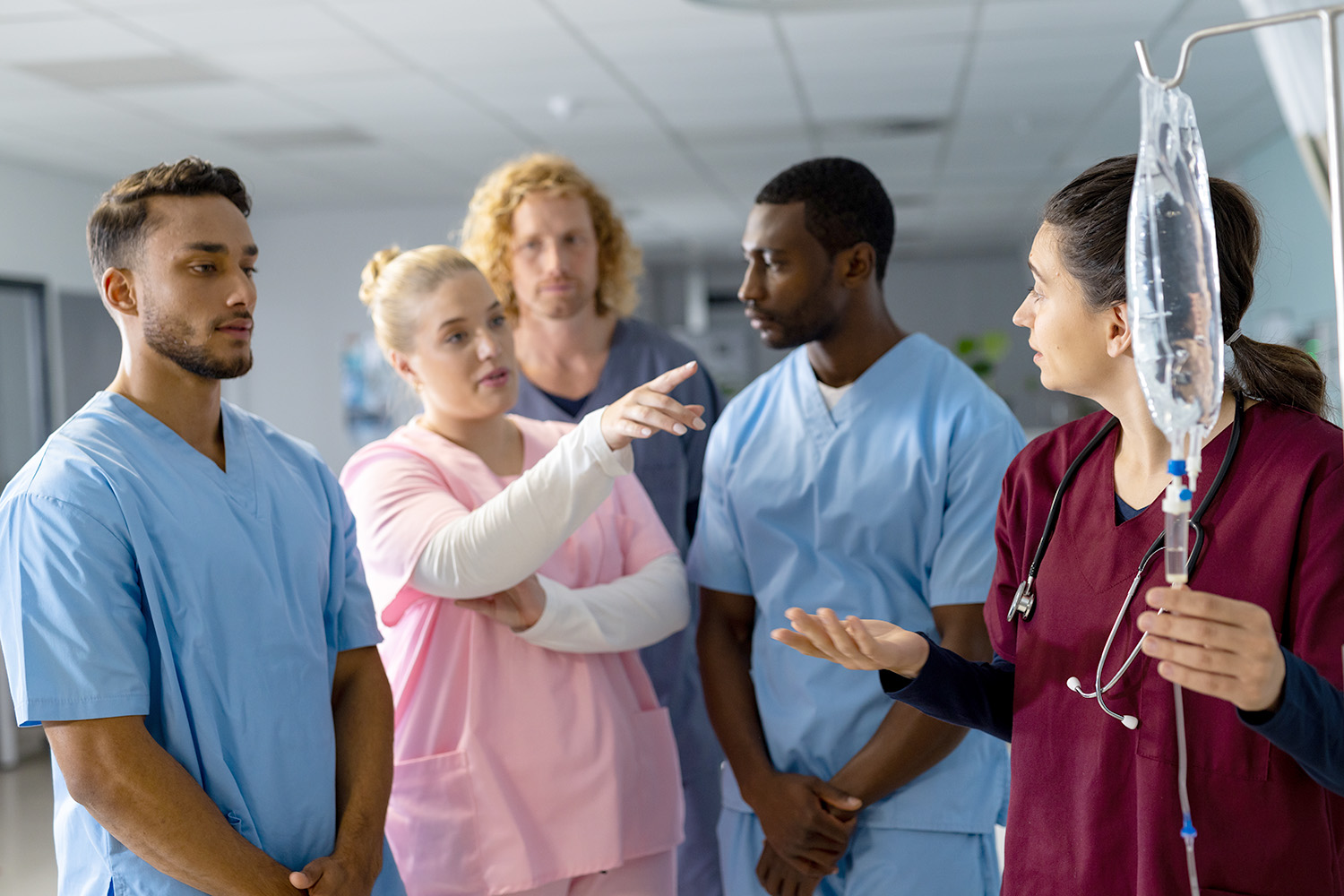 Group of trainee nurses